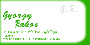 gyorgy rakos business card